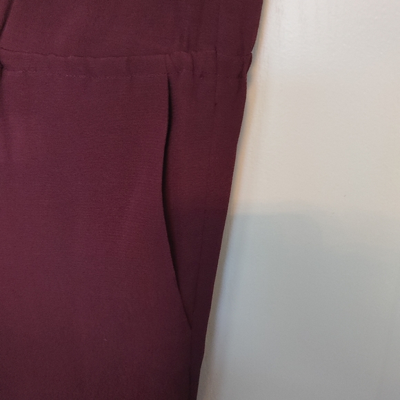 TROUVE Sheer Inset V-Neck Jumpsuit - Picture 6 of 8